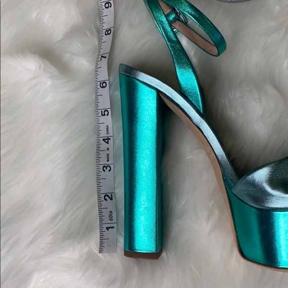 Giuseppe Zannoti Green Metallic Platform Heels size 41 - Picture 8 of 10